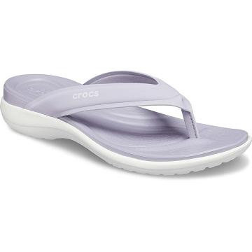 Sandalias Crocs Capri V Deportivo Flip Mujer Morados | Mexico 0518BEXC